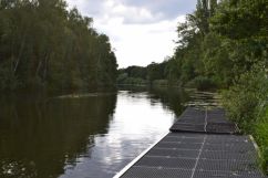 Blick auf den idyllischen Elster-Saale-Kanal